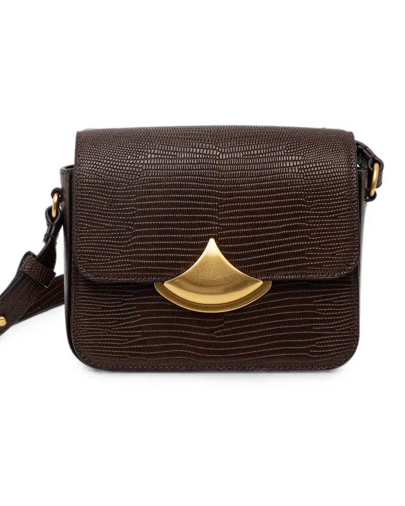 Sessùn Diviluz lizard-effect leather shoulder bag - Braun Braun