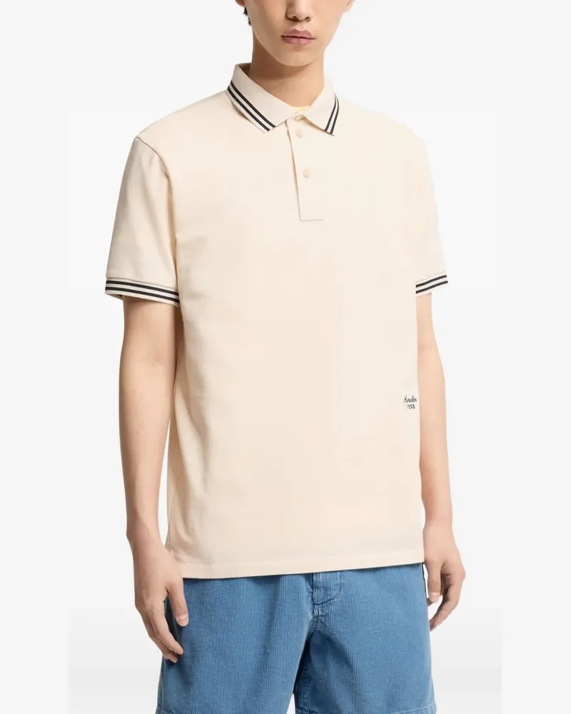 Moncler Poloshirt mit Logo-Stickerei - Nude Nude