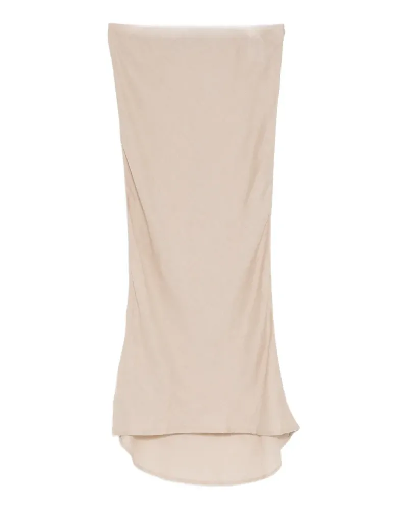 James Perse High-Low-Rock aus Leinen - Nude Nude