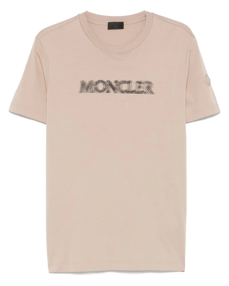 Moncler Klassisches T-Shirt - Nude Nude