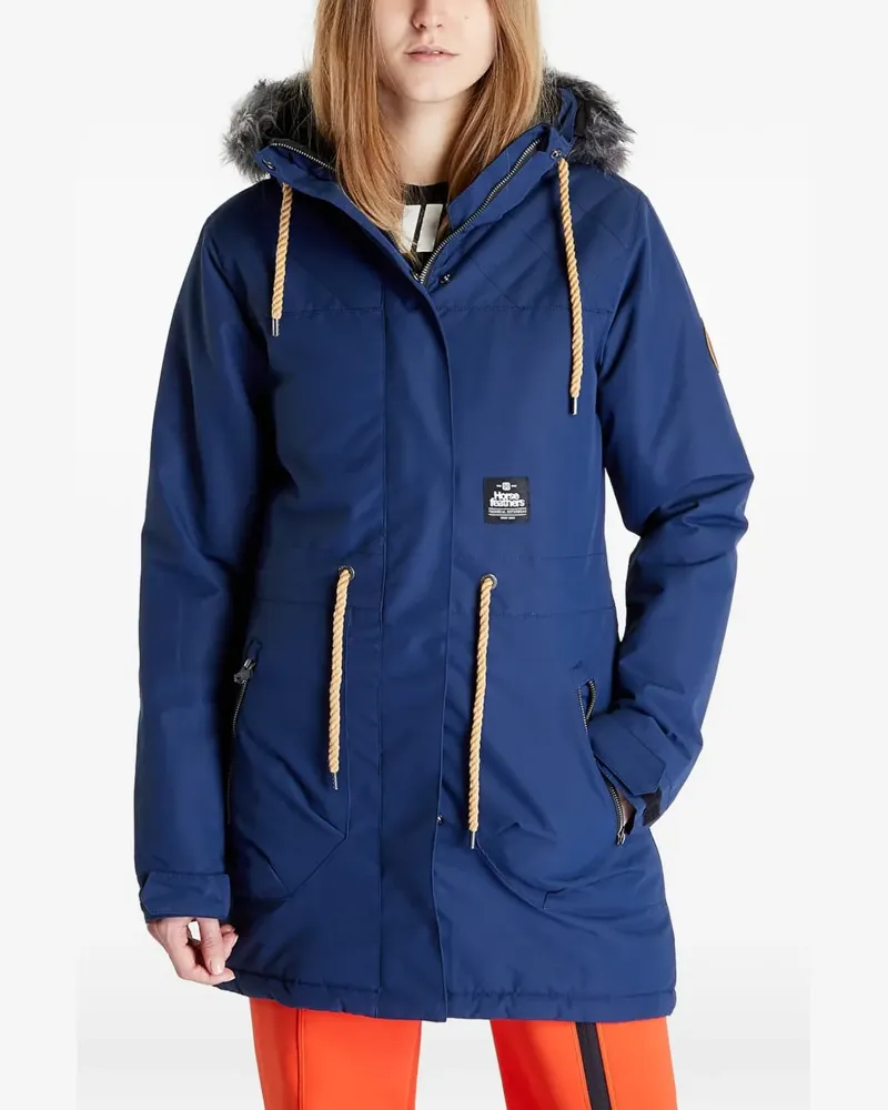 Horsefeathers Gianna faux-fur-trim jacket - Blau Blau
