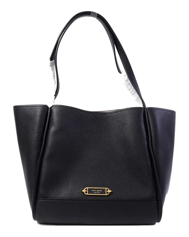 Kate Spade logo-plaque shoulder bag - Schwarz Schwarz