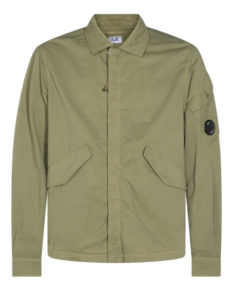 C.P. Company pocket-badge shirt jacket - Grün Grün