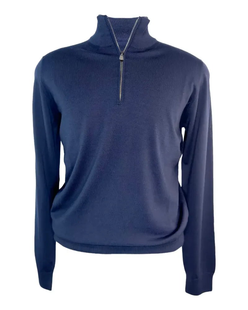 PIACENZA 1733 quarter-zip merino sweater - Blau Blau