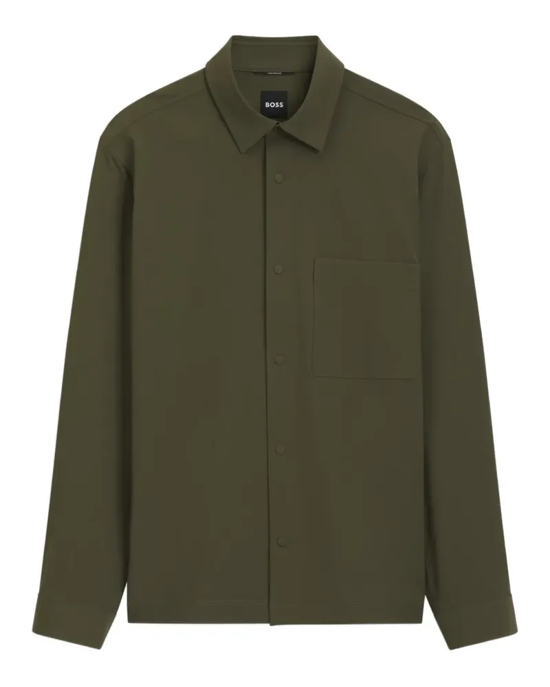 HUGO BOSS Relaxed-Fit-Hemd aus Sport-Stretch-Ripstop - Grün Grün