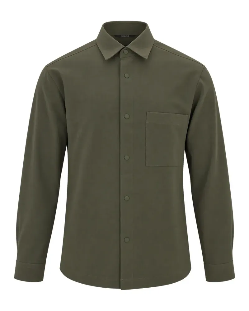 HUGO BOSS Relaxed-Fit-Hemd aus Sport-Stretch-Ripstop - Grün Grün
