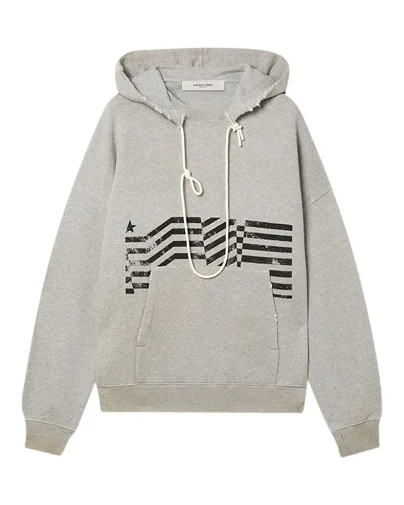 Golden Goose Hoodie in Distressed-Optik - Grau Grau