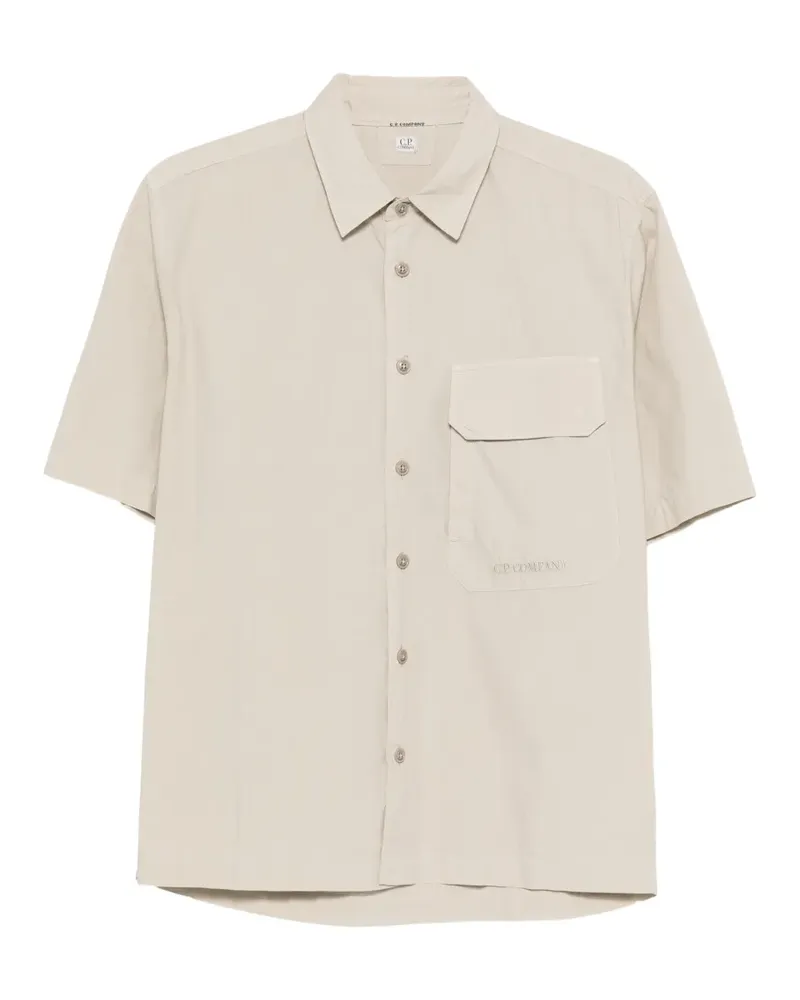 C.P. Company flap-pocket poplin shirt - Nude Nude