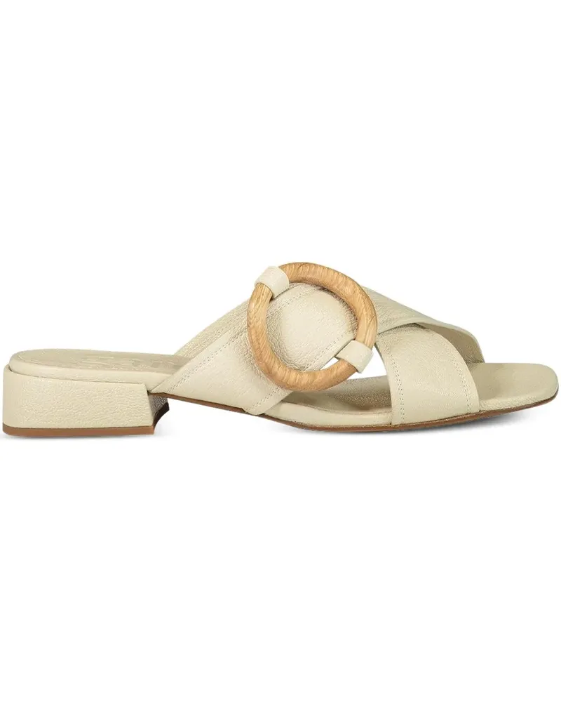 Pedro Garcia Edem circle-detail sandals - Nude Nude