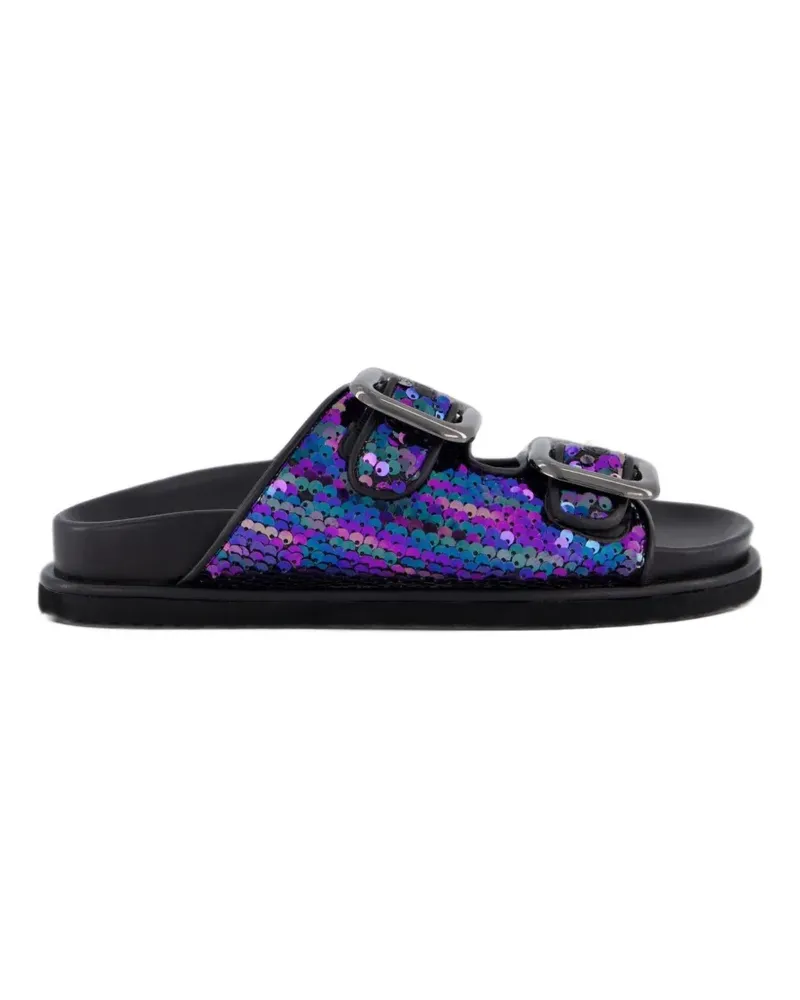 Inuovo sequin-embellished buckle sandals - Violett Violett