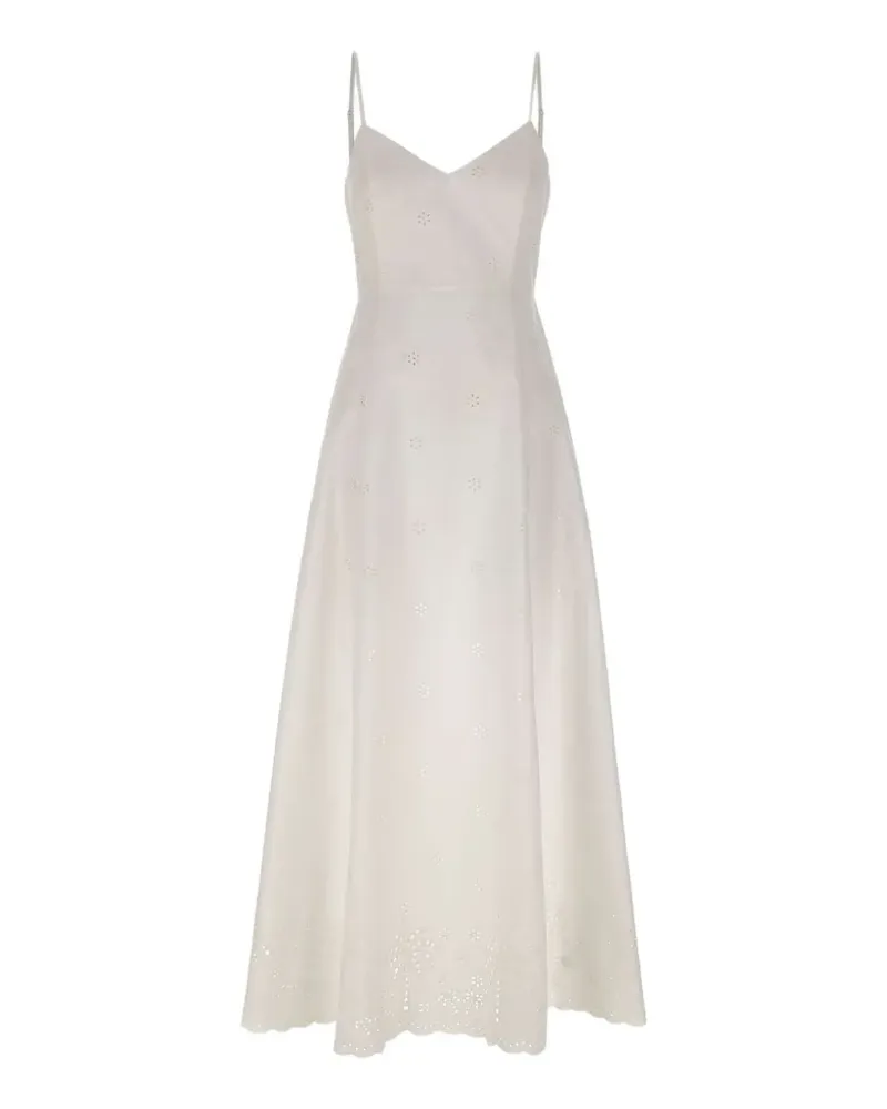 MC2 Saint Barth Guadalupe Sangallo lace-embroidered maxi dress - Weiß Weiß