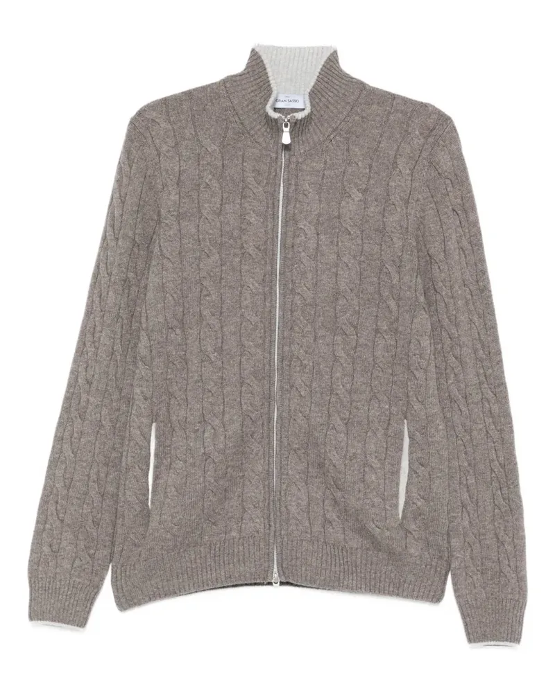 Gran Sasso zip-up bomber jacket - Braun Braun