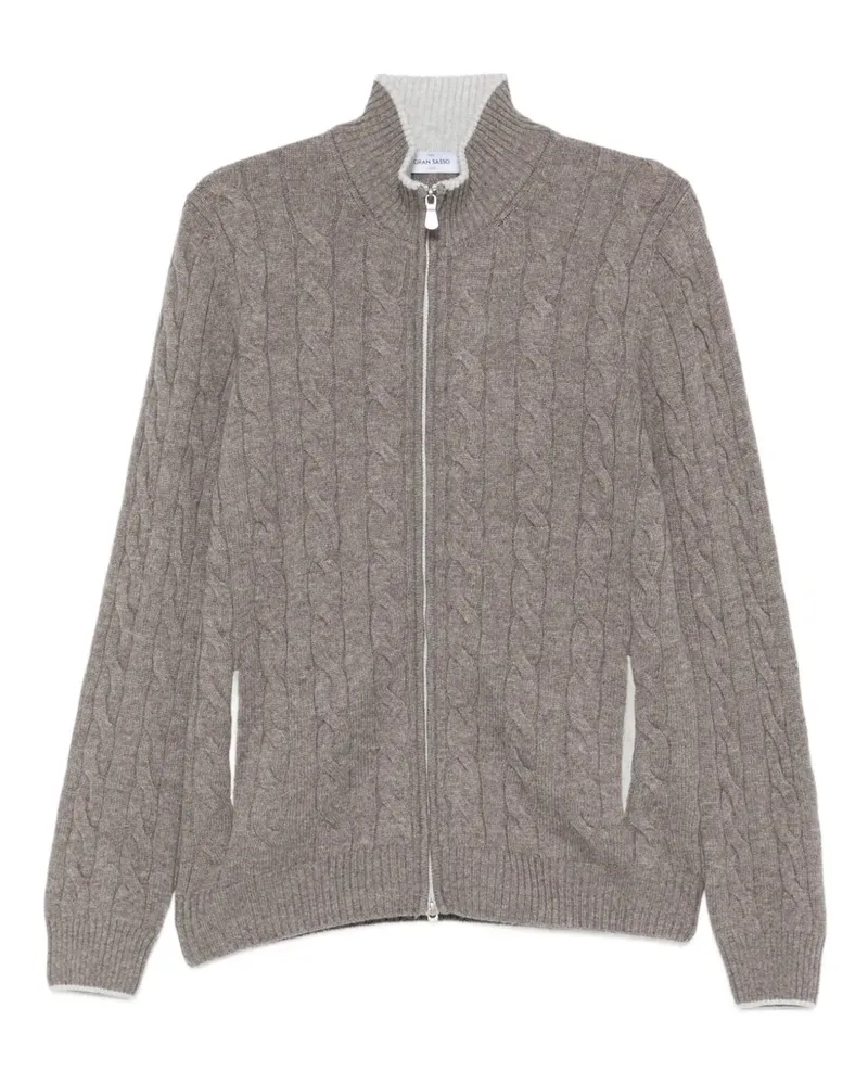 Gran Sasso Bomberjacke mit Reißverschluss - Braun Braun