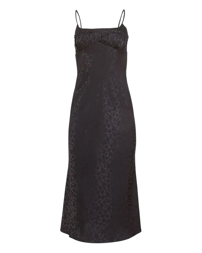 Fleur Du Mal Kleid mit Jacquard - Schwarz Schwarz