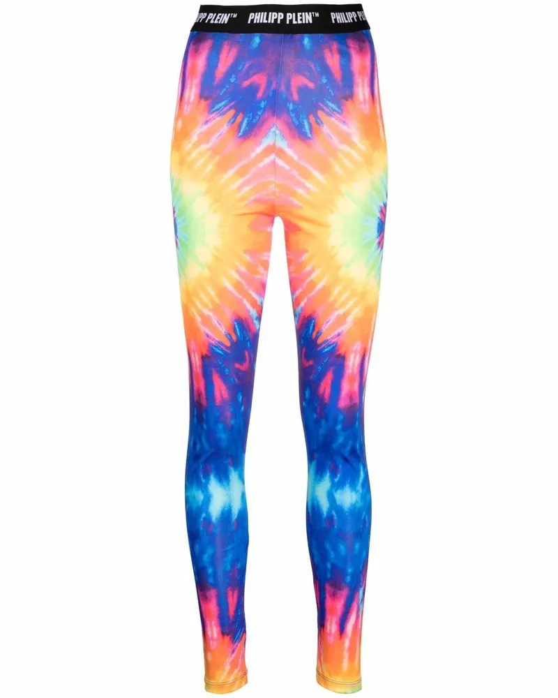 Philipp Plein Leggings mit Batikmuster - Blau Blau