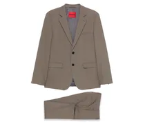 Einreihiger Anzug - Braun