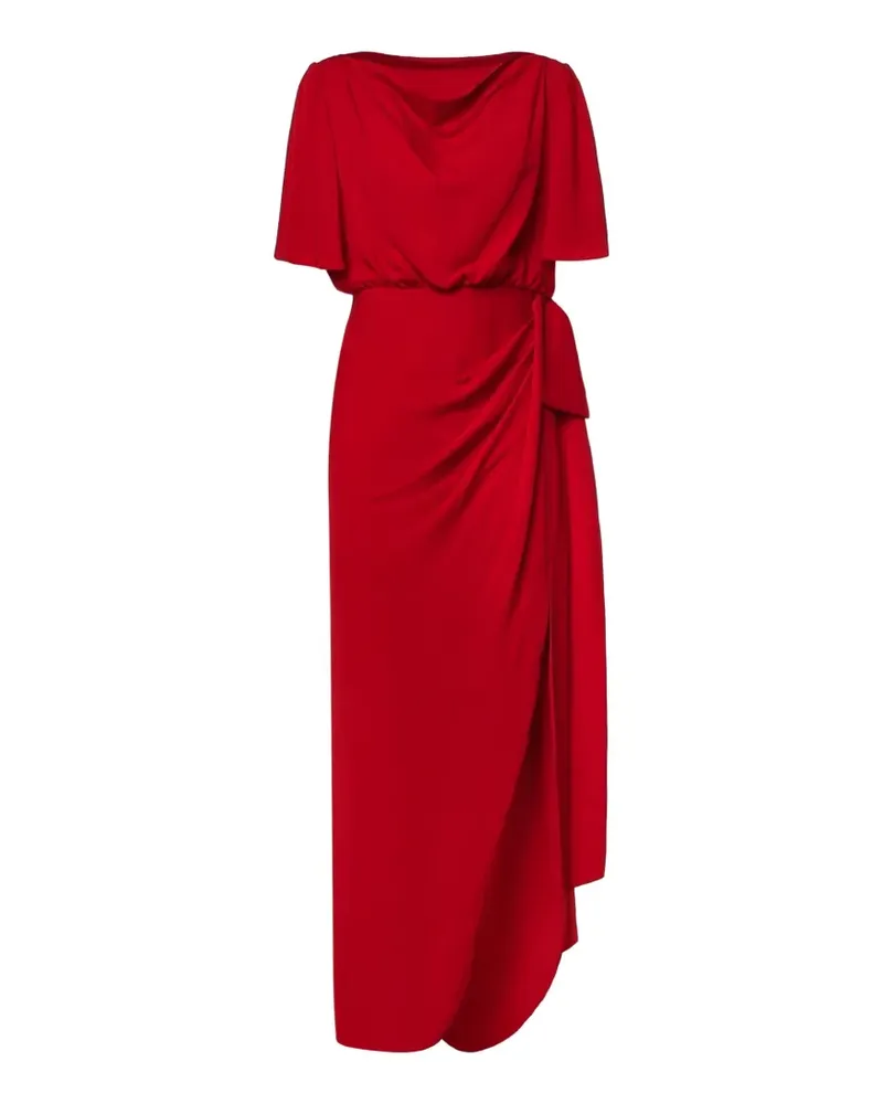 Valentino Garavani draped-detail silk dress - Rot Rot