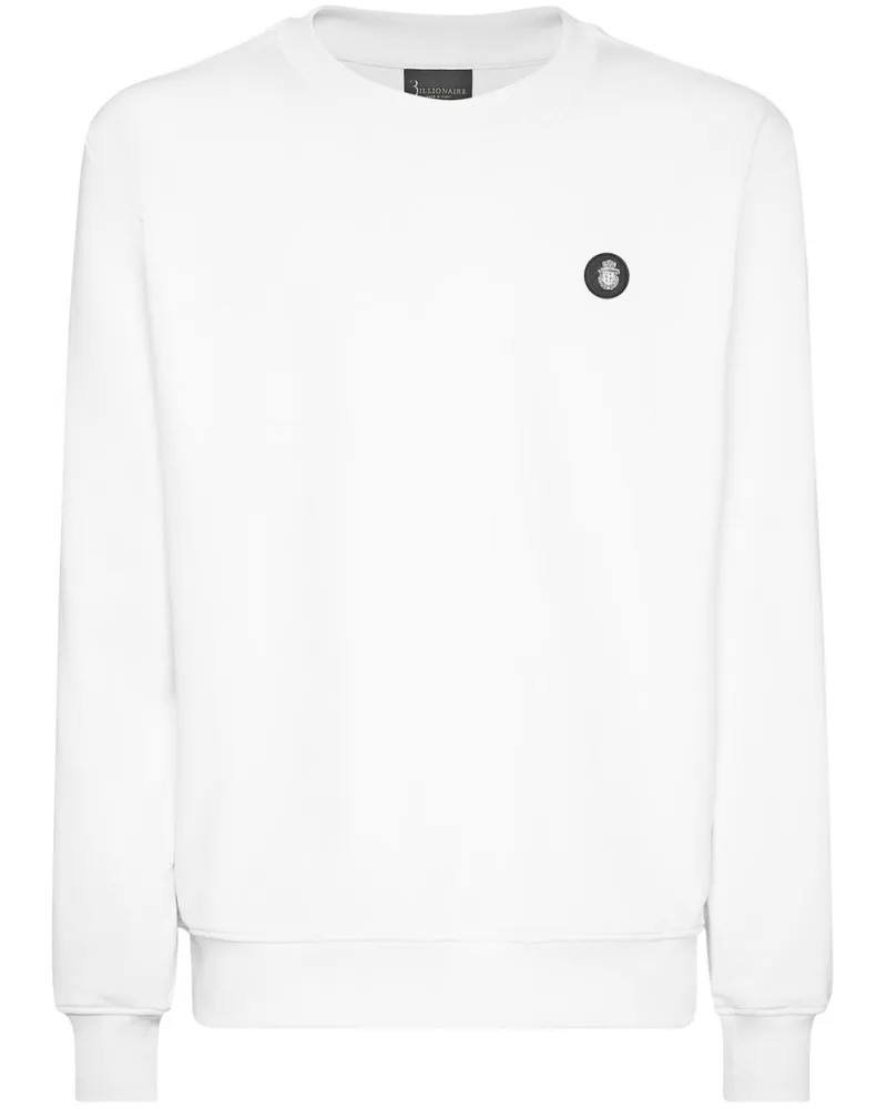 Billionaire Sweatshirt mit Logo-Schild - Weiß Weiß