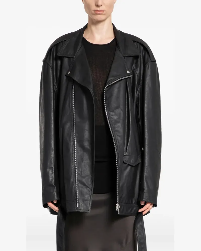Rick Owens Jumbo Luke Stooges Jacke - Schwarz Schwarz