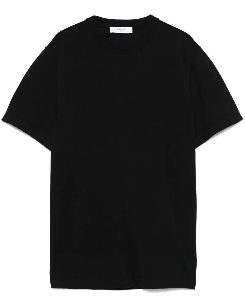 CRUNA T-Shirt aus Schurwolle - Schwarz Schwarz