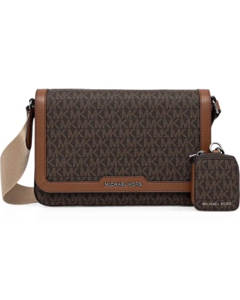 Michael Kors Hudson monogram-print shoulder bag - Braun Braun