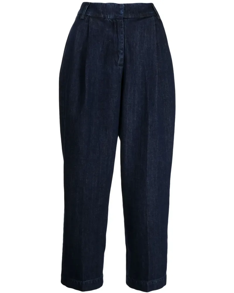 YMC Market Cropped-Hose - Blau Blau
