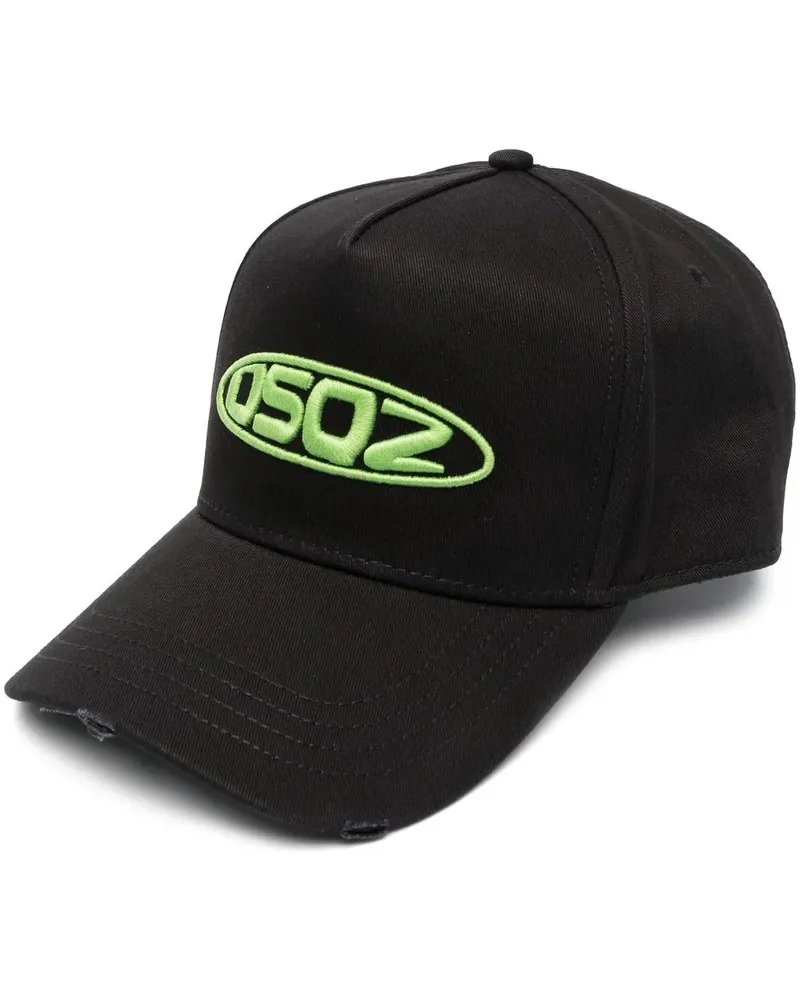 Dsquared2 Bestickte Baseballkappe - Schwarz Schwarz