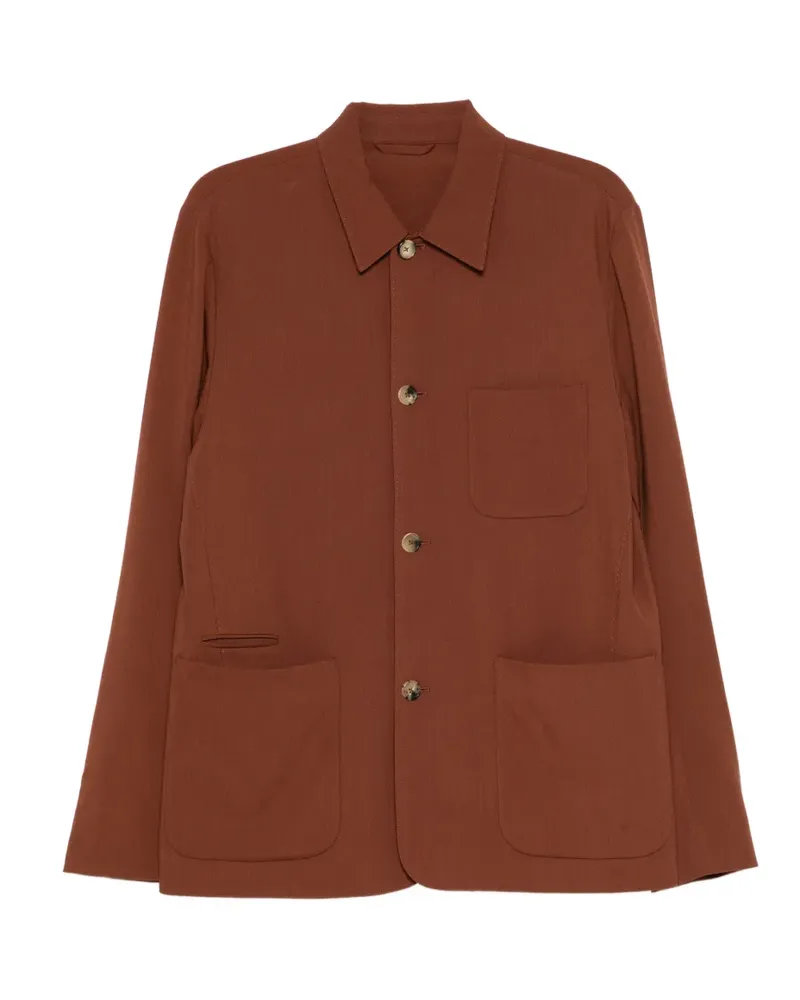 Paul Smith pocket long-sleeve shirt jacket - Braun Braun