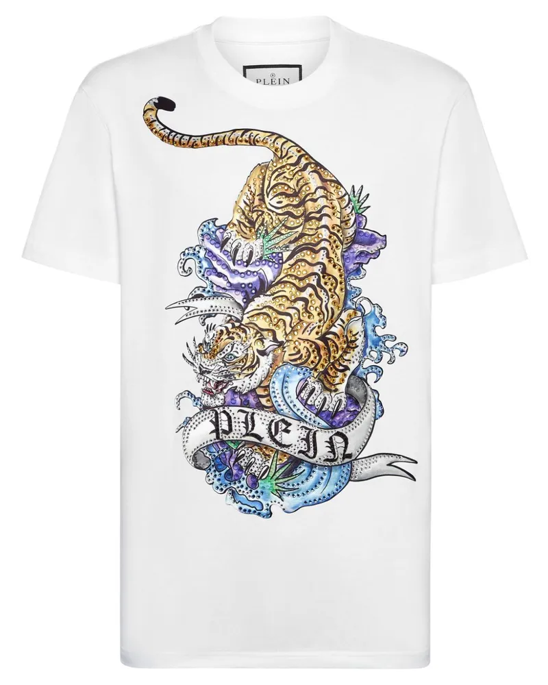 Philipp Plein T-Shirt mit Tattoo-Print - Weiß Weiß