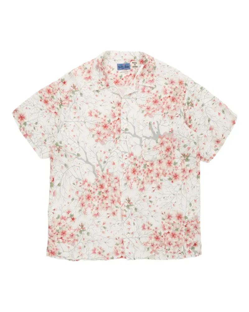 Blue Blue Japan Sakura-Kaza floral-print shirt - Weiß Weiß
