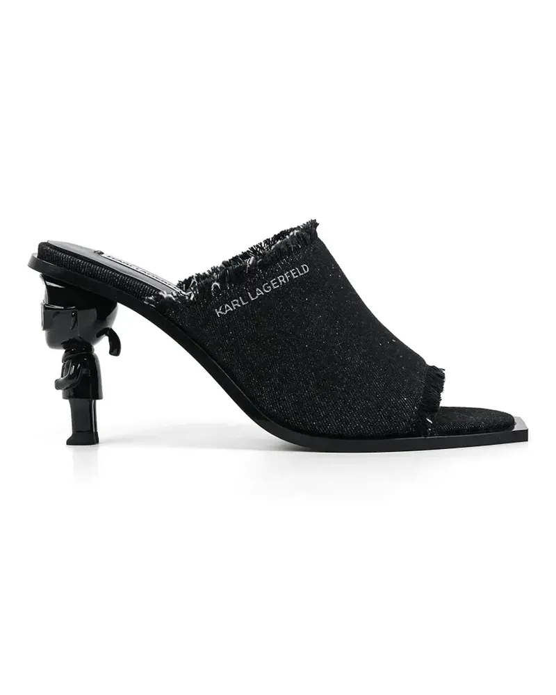 Karl Lagerfeld Ikonik frayed sandals - Schwarz Schwarz