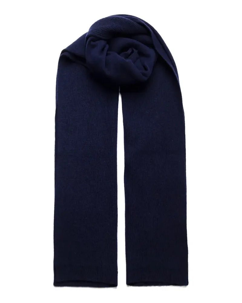 Al Duca D’Aosta 1902 ribbed-knit wool scarf - Blau Blau