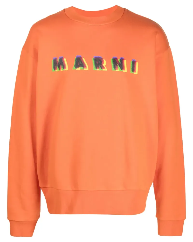 Marni Sweatshirt mit Logo-Print - Orange Orange