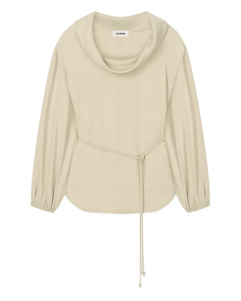 AERON Soraya cowl-neck top - Nude Nude