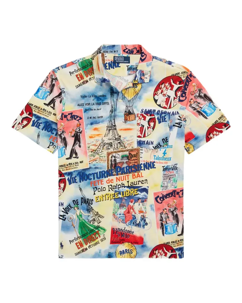 Ralph Lauren graphic-print polo shirt - Nude Nude