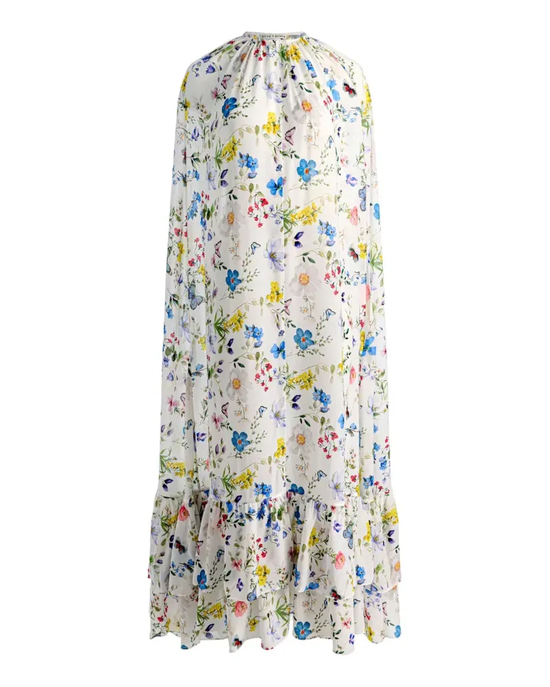 Alice + Olivia Royal floral-print cape - Weiß Weiß