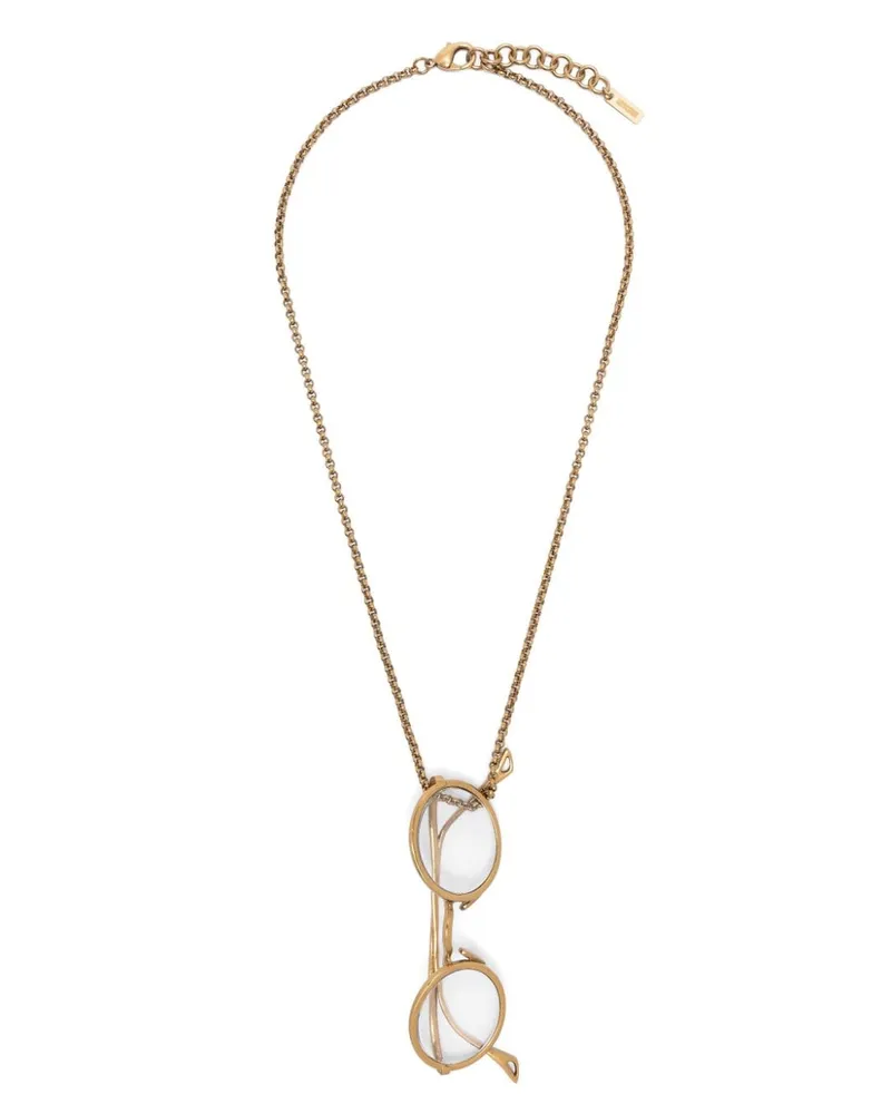 Moschino Halskette mit Brillenanhänger - Gold Gold