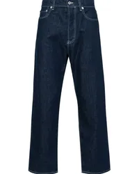 Kenzo Halbhohe Asagao Straight-Leg-Jeans Blau