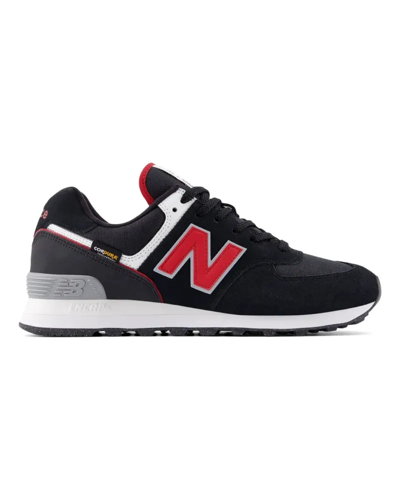 New Balance 574 Sneakers mit Logo - Schwarz Schwarz