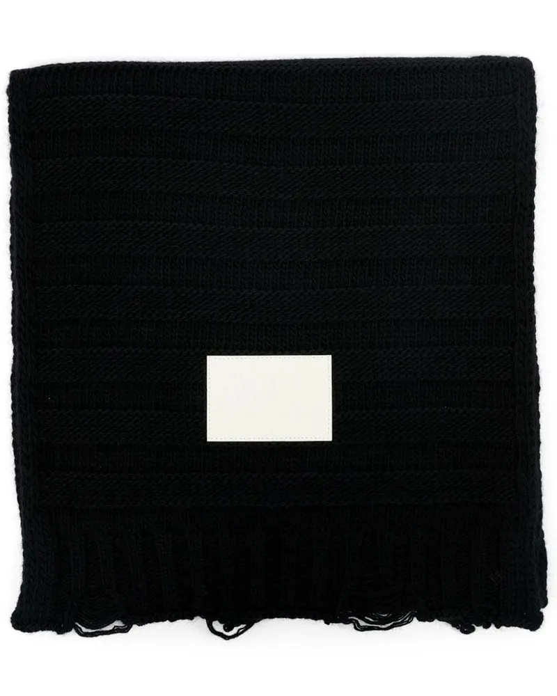 Maison Margiela Gestrickter Schal Schwarz