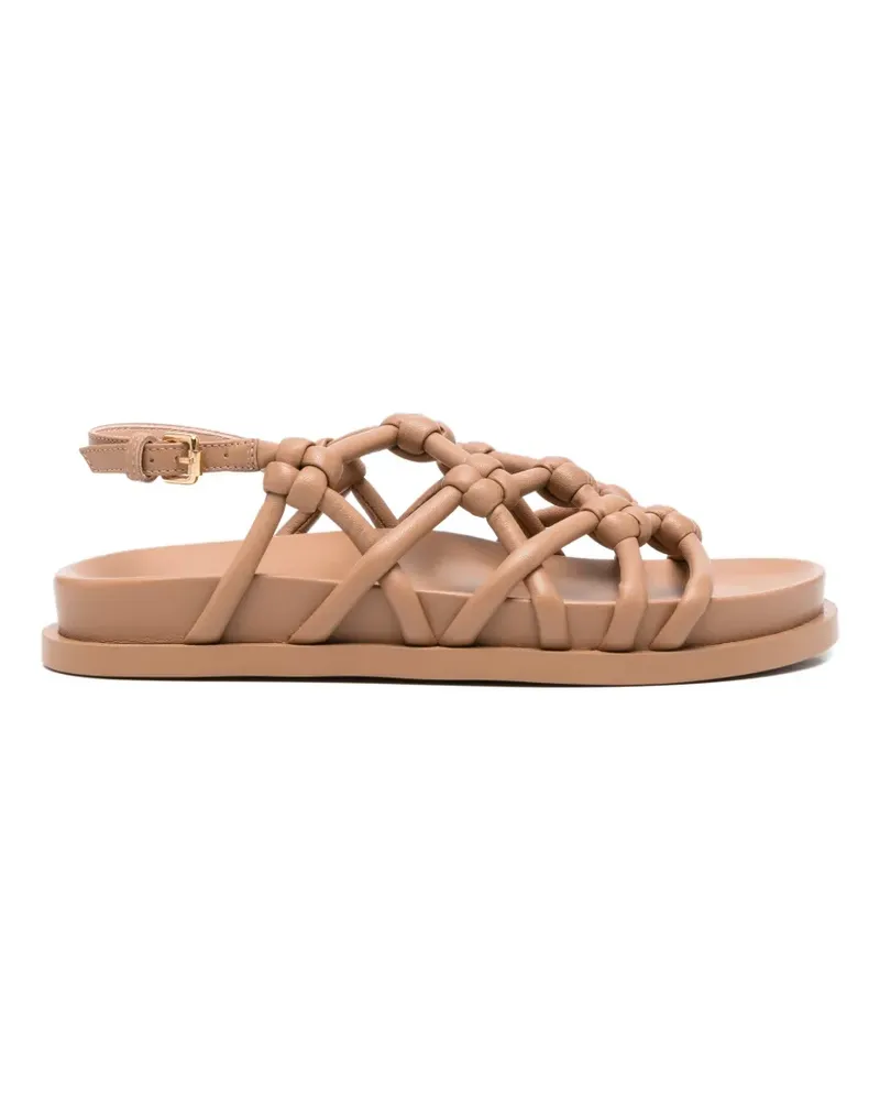 Attilio Giusti Leombruni knots cristina leather sandals - Nude Nude