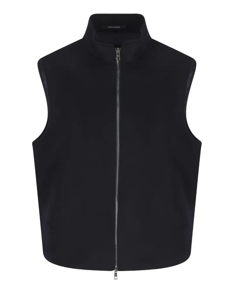 Tagliatore zip-up high-neck gilet - Blau Blau
