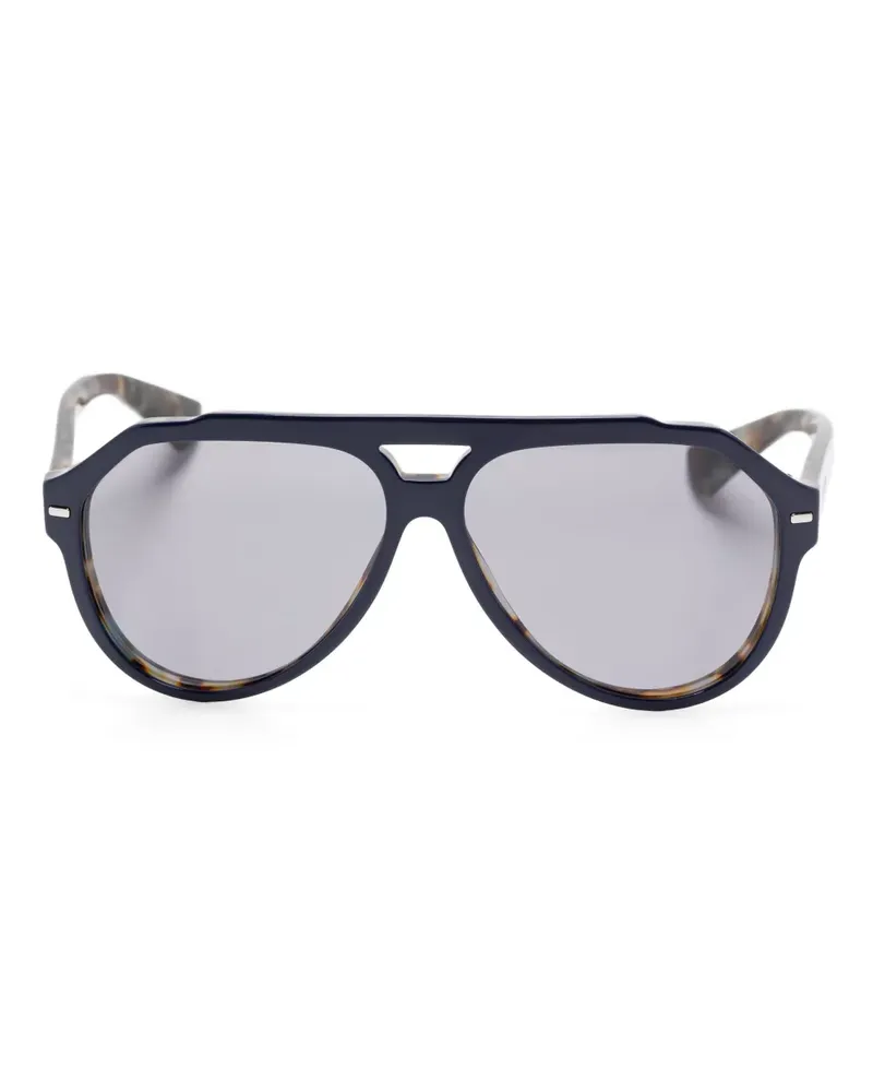 Dolce & Gabbana Sonnenbrille mit Logo-Gravur - Blau Blau