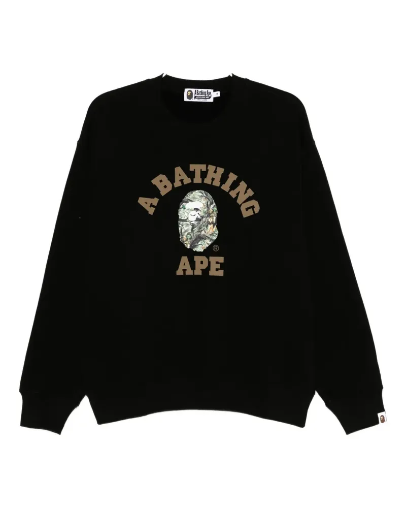 BAPE Sweatshirt mit Logo-Print - Schwarz Schwarz