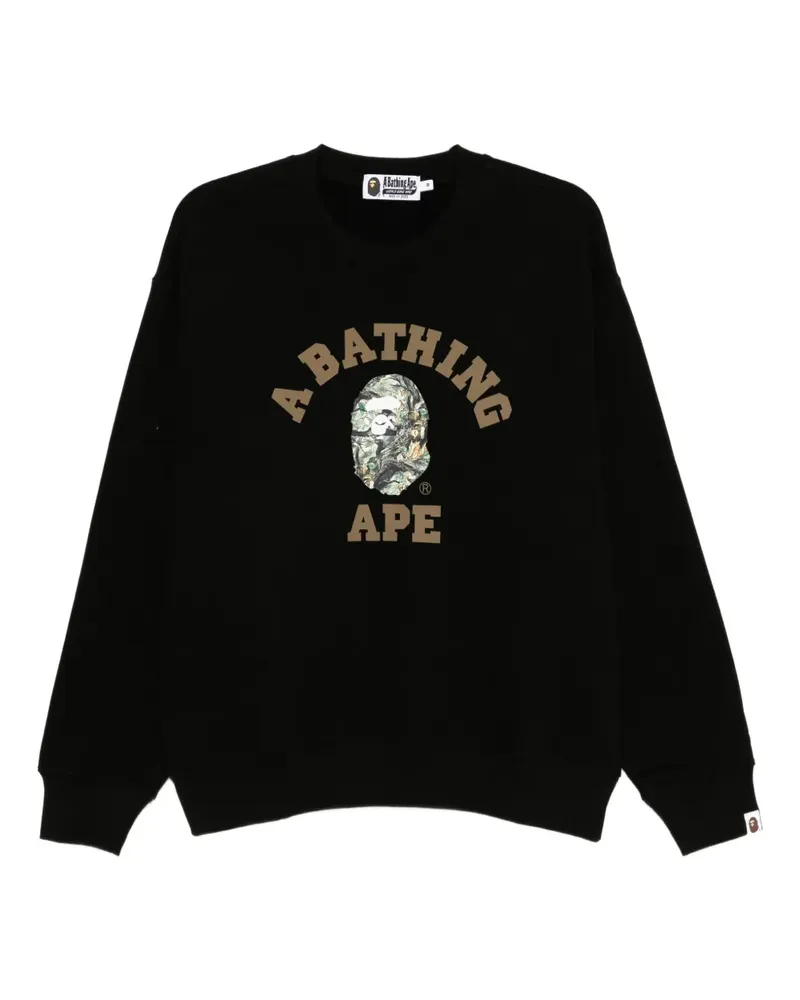 BAPE Sweatshirt mit Logo-Print - Schwarz Schwarz