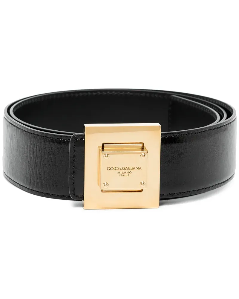 Dolce & Gabbana Gürtel mit eckiger Schnalle - Schwarz Schwarz