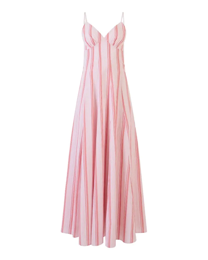 Rosie Assoulin Gestreiftes Midikleid - Rosa Rosa
