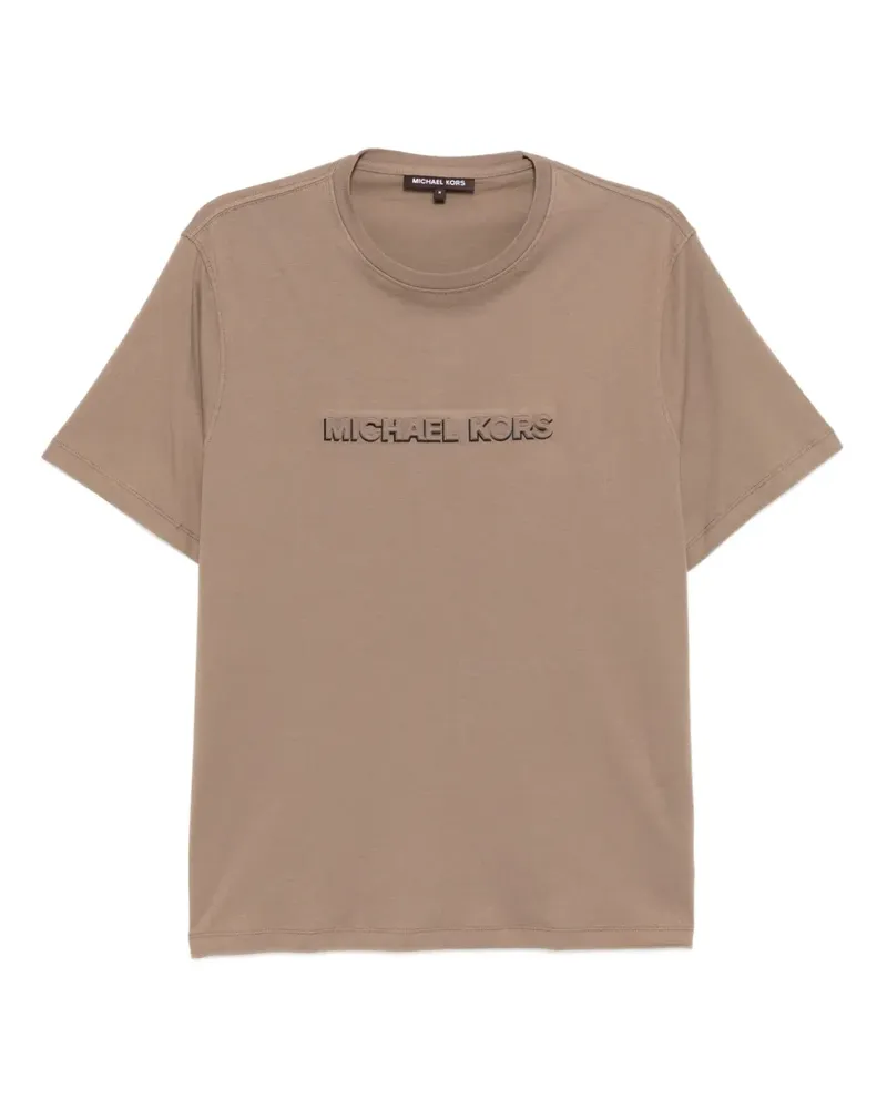 Michael Kors T-Shirt mit Logo-Prägung - Braun Braun