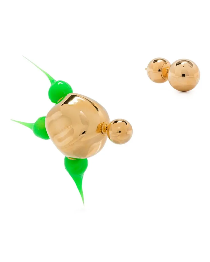 SUNNEI Runder Ohrstecker mit spitzen Nieten - Gold Gold
