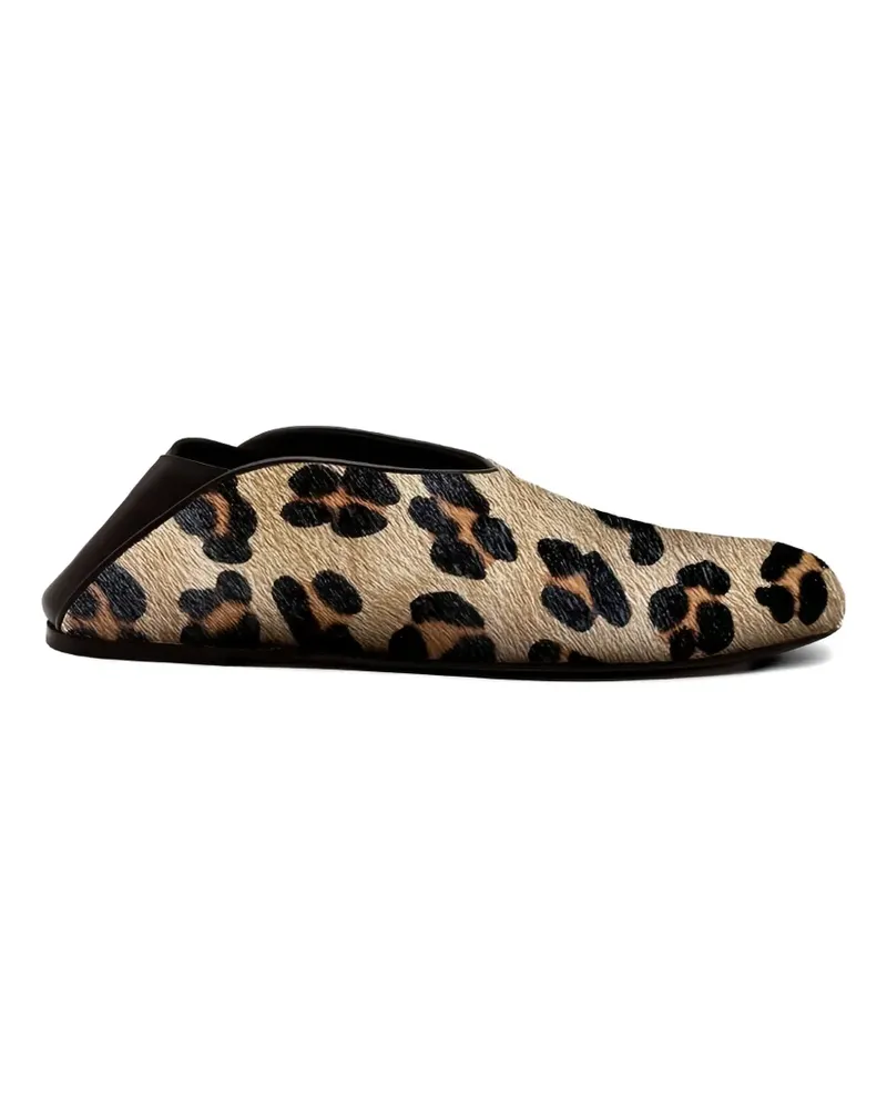 Gia Borghini Granny leopard-print mules - Nude Nude